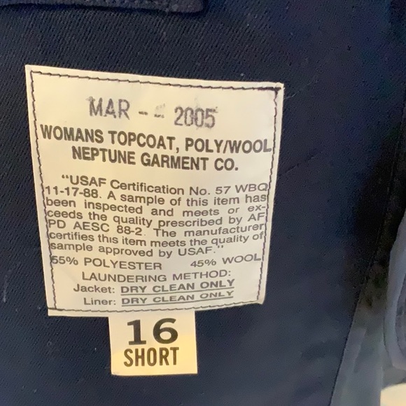 NWT Neptune Garment Co. Military Air Force Coat Size 16P - Picture 12 of 15